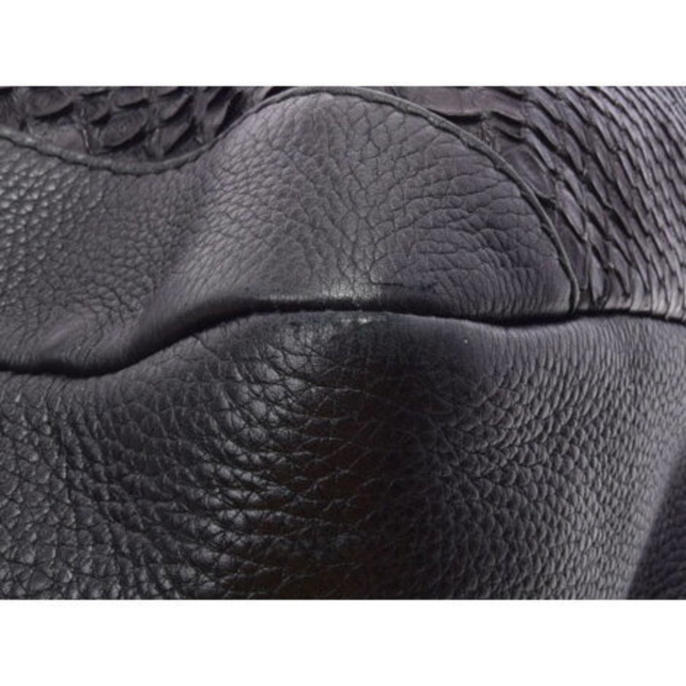 Gucci Tote Bag Python Leather Black - image 6